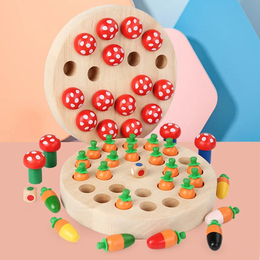 Holz-Memory-Spiel – Montessori-Lernspielzeug