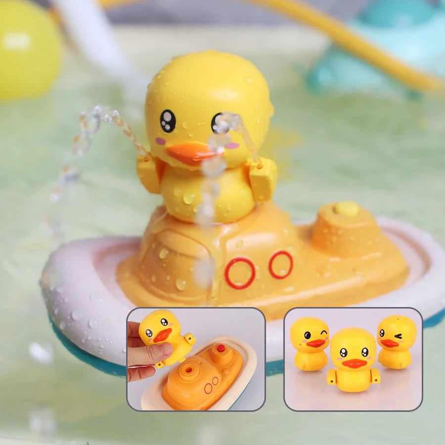 QuackFlow Enten-Dusch-Badespielzeug – Elektrisches Wasser-Sprühboot für Kinder