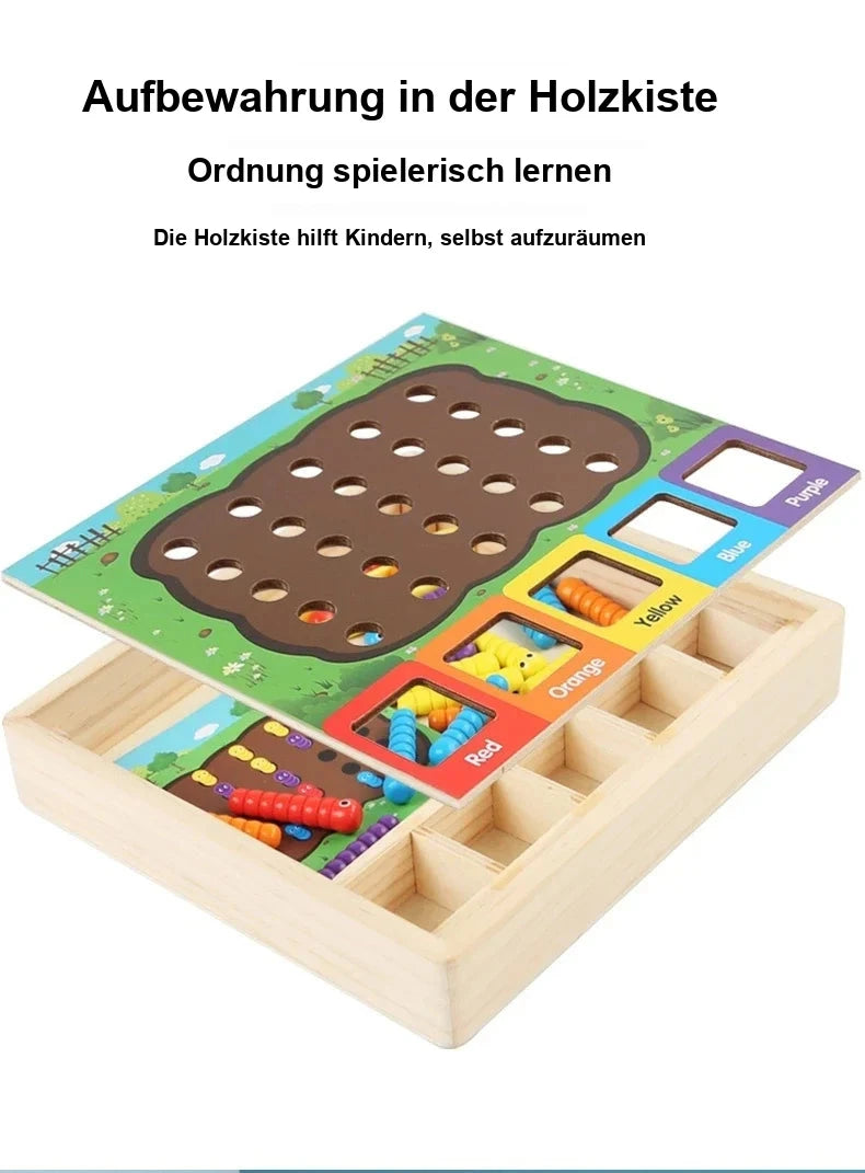 Holzspiel Farben sortieren & Käfer fangen 🐞🌈