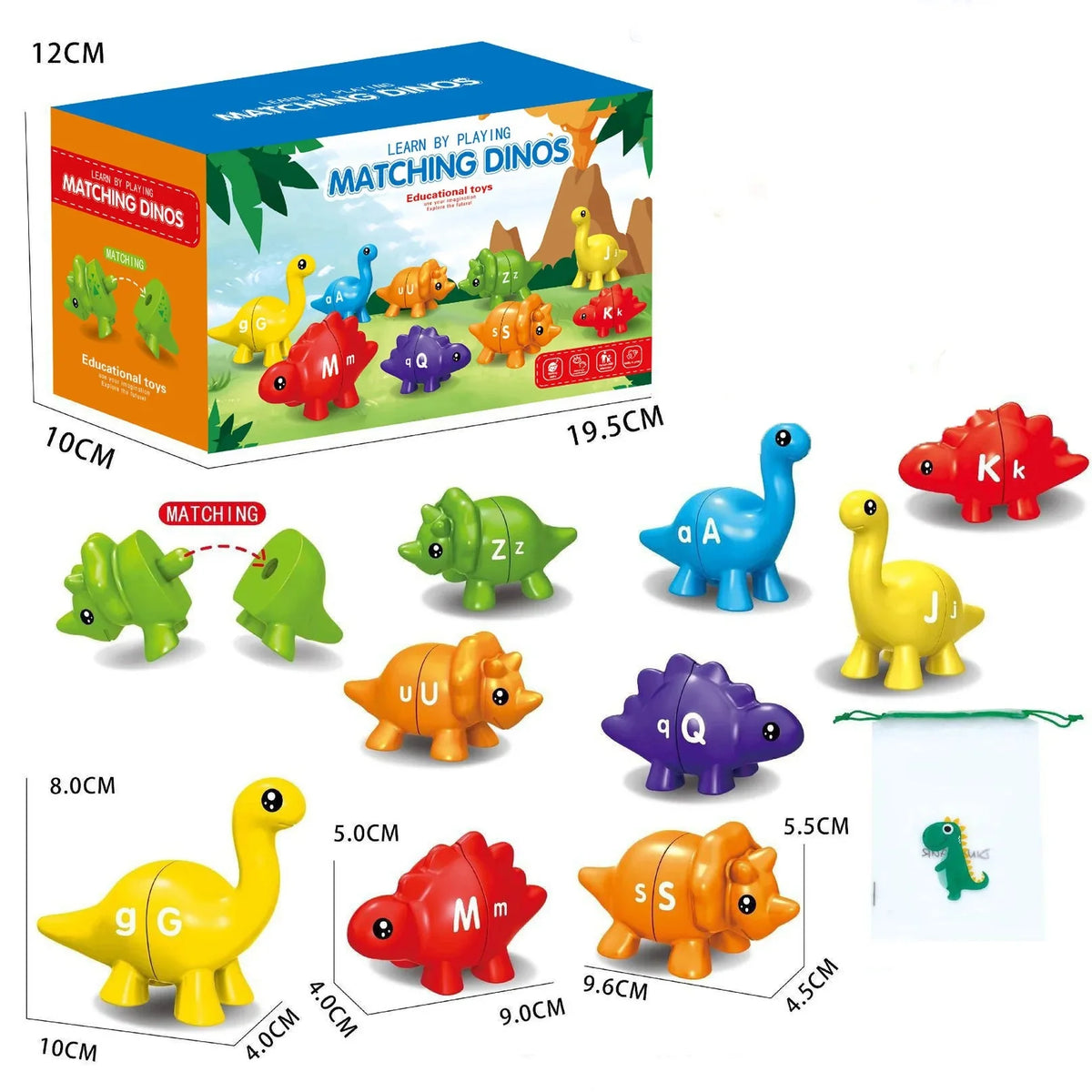 DinoZähl Zahlen- & Buchstaben-Zuordnungspuzzle
