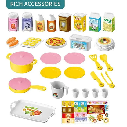 Mini Kitchen Counter Play Set – DIY Simulated Cooking Food Tableware