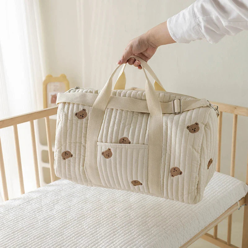 Embroidered Mom Tote Bag – Lightweight Large Capacity Travel Bag