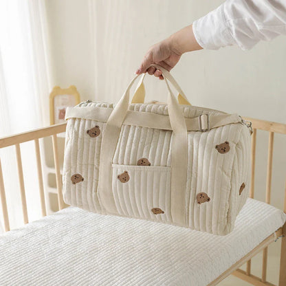Embroidered Mom Tote Bag – Lightweight Large Capacity Travel Bag