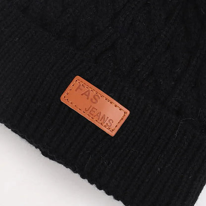 Cute Double Wool Pompom Baby Hat – Cozy Knit Beanie for Winter