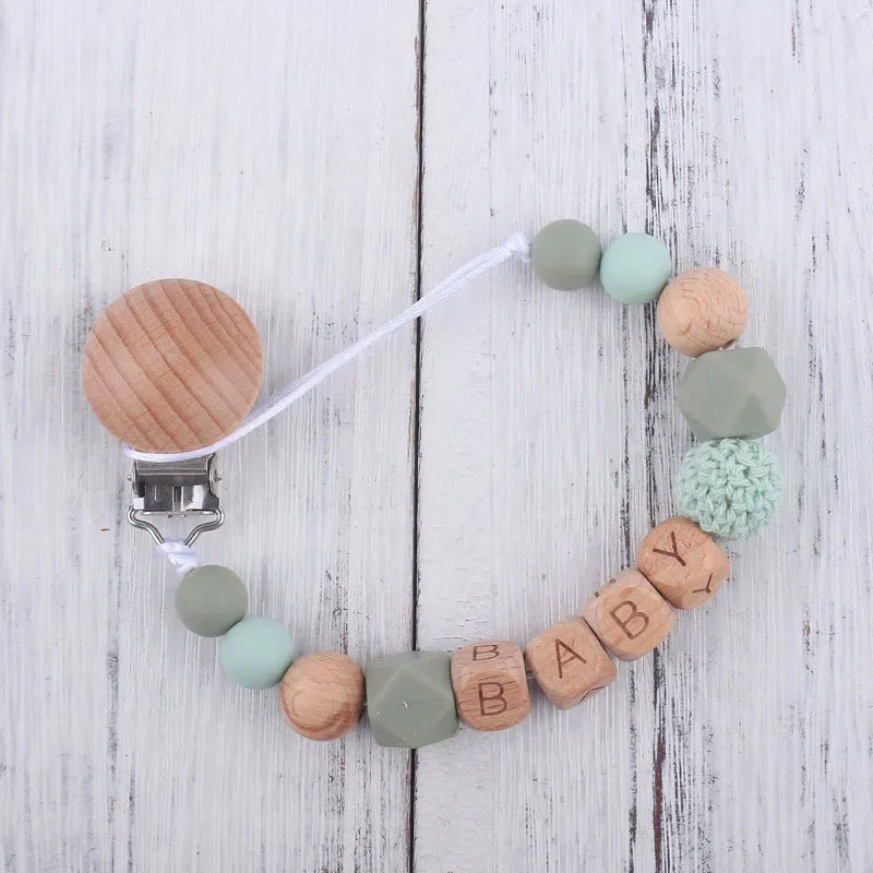 Personalized Baby Pacifier Clip – Custom Name Teether Holder