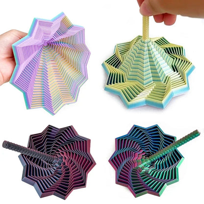DrehGlanz – 3D-Regenbogen-Fidget-Spielzeug