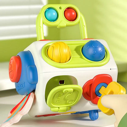 Montessori Busy Cube – 9-in-1 Educational Activity Toy