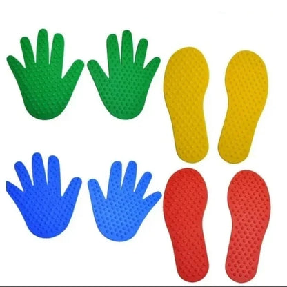 8-teiliges Hand- & Fuß-Koordinationsspiel – aktives Spiel für Kinder 🖐️🦶🌈