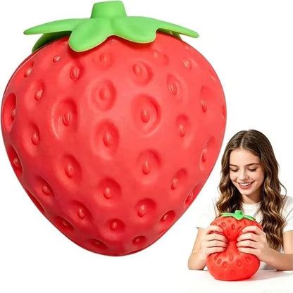Erdbeer-Knautschball – weiches Fidget-Spielzeug für Kinder 🍓✨