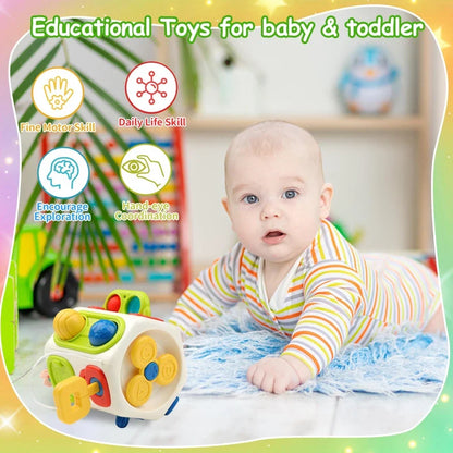 Montessori Busy Cube – 9-in-1 Educational Activity Toy