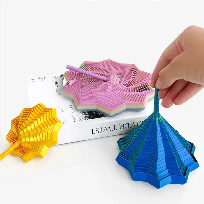 DrehGlanz – 3D-Regenbogen-Fidget-Spielzeug