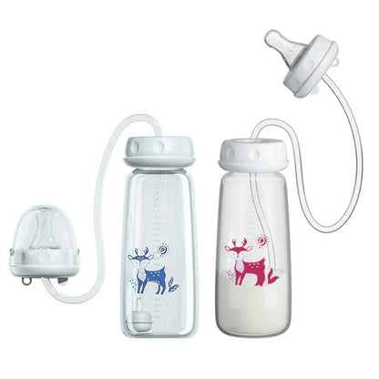 Freihändige Baby-Fütterflasche – Anti-Kolik-Nahrungssystem