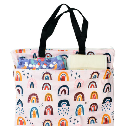 Large Waterproof Baby Wet Bag – Double Pocket Stroller Organizer