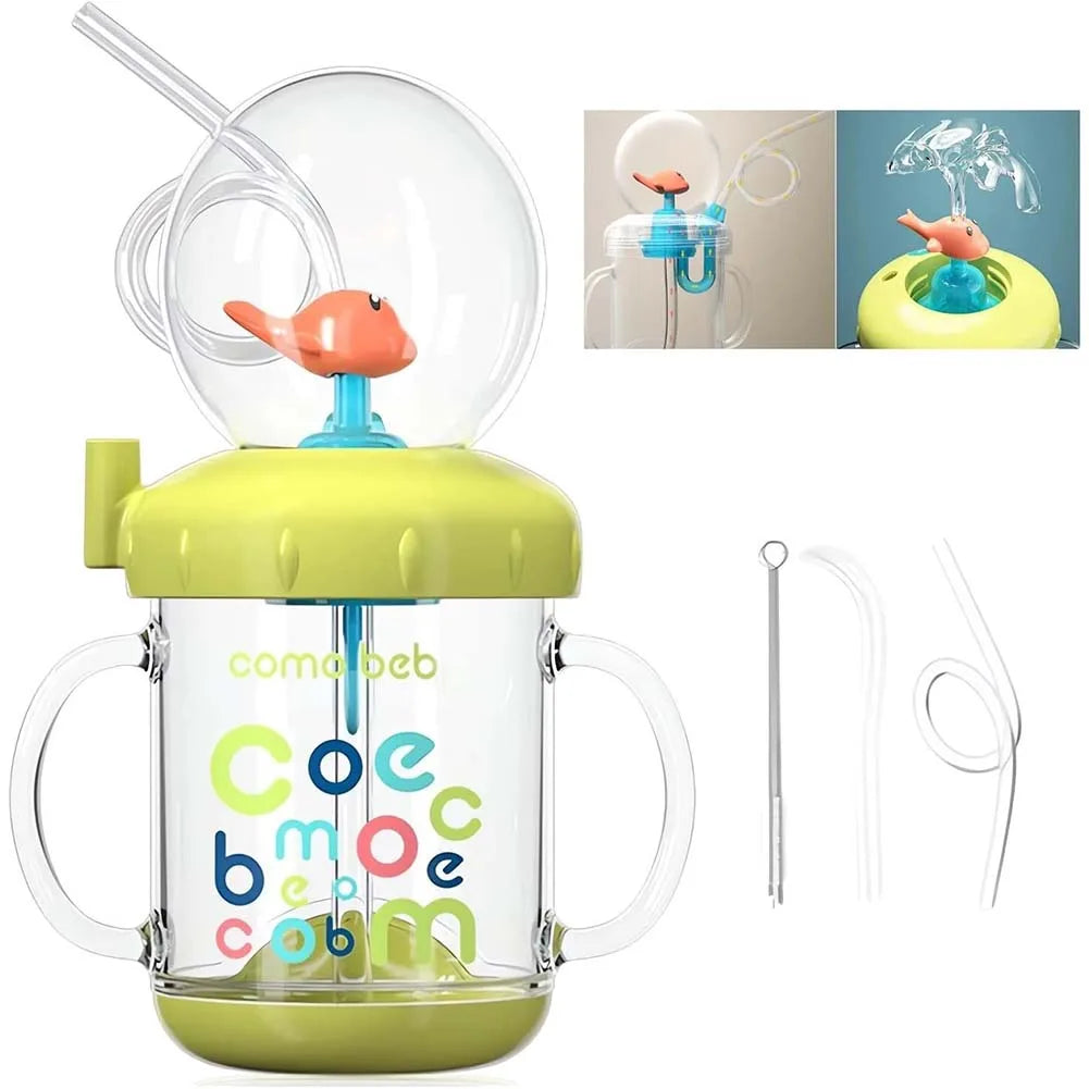 Whale Fountain Tumbler – Leak-Proof Kids’ Water Cup