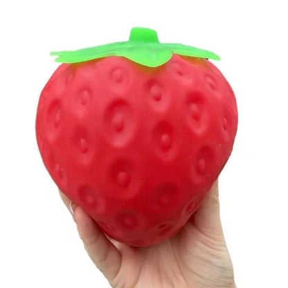 Erdbeer-Knautschball – weiches Fidget-Spielzeug für Kinder 🍓✨