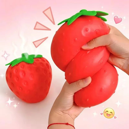 Erdbeer-Knautschball – weiches Fidget-Spielzeug für Kinder 🍓✨