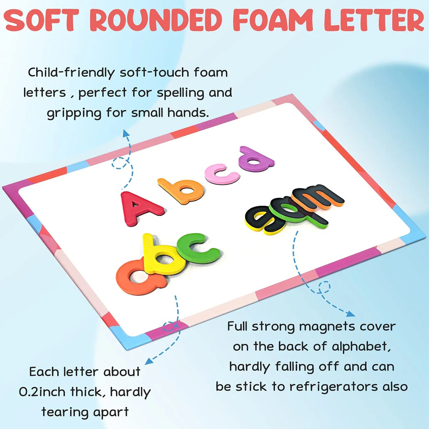 Magnetic Alphabet Letters Kit with Magnet Board