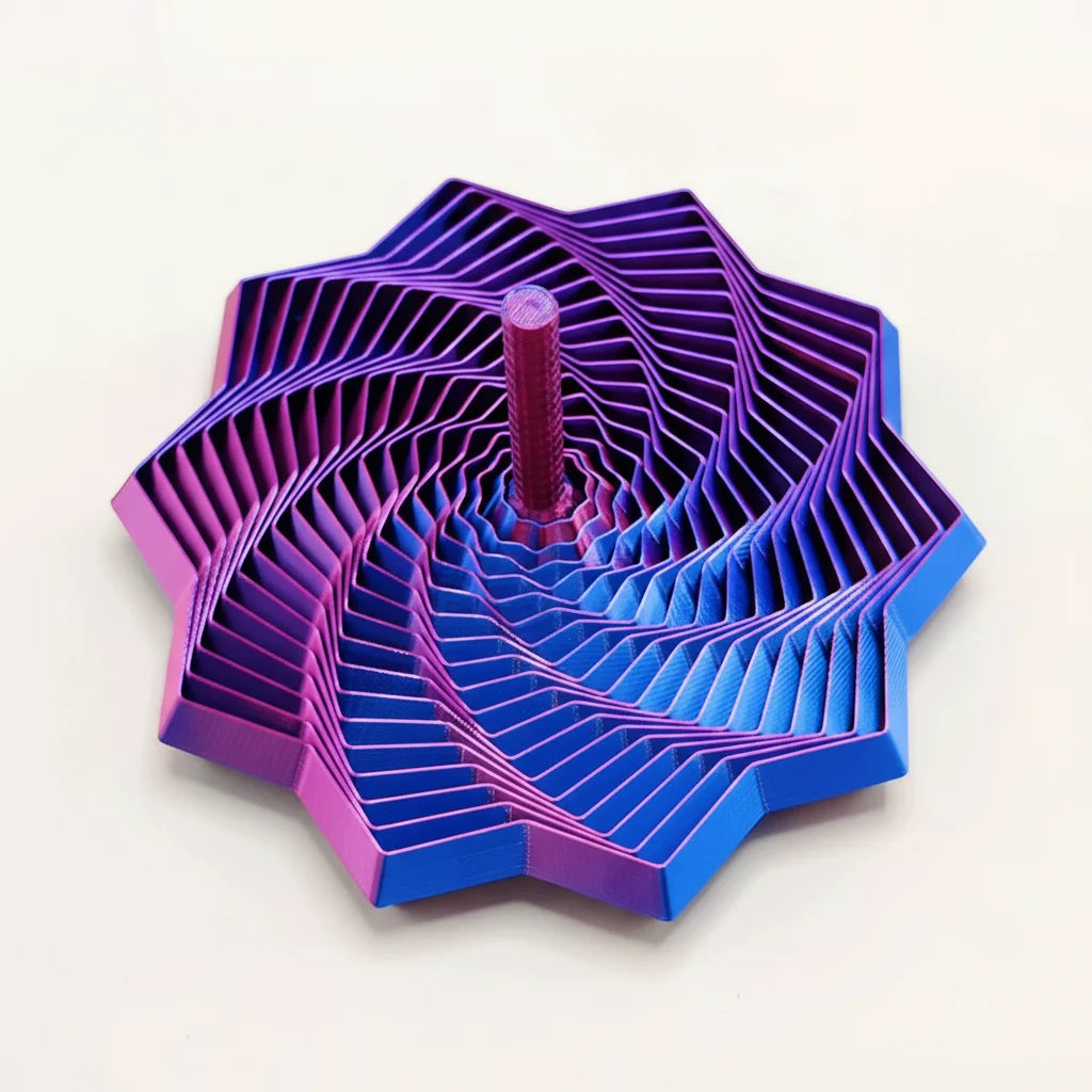 DrehGlanz – 3D-Regenbogen-Fidget-Spielzeug