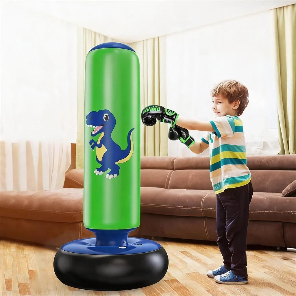 Aufblasbarer Dino-Boxsack für Kinder