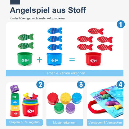 Montessori-Angelspiel – 22-teiliges Lernspiel für Farben & Zahlen 🎣🐠