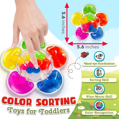 Farb Sortier Lernspiel Sensorik Spielzeug für Kinder