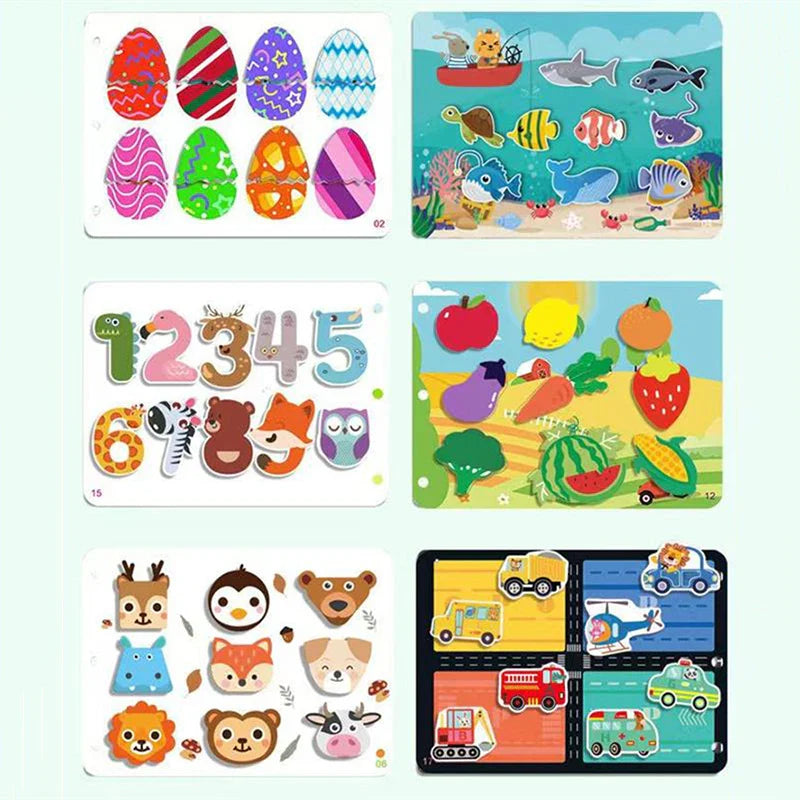 Busy Book for Kids: Animals & Numbers Learning Toy