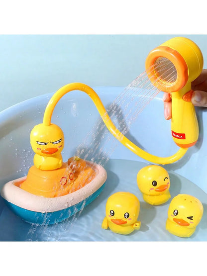QuackFlow Enten-Dusch-Badespielzeug – Elektrisches Wasser-Sprühboot für Kinder