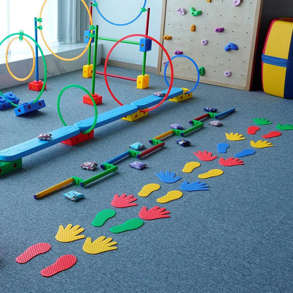 8-teiliges Hand- & Fuß-Koordinationsspiel – aktives Spiel für Kinder 🖐️🦶🌈