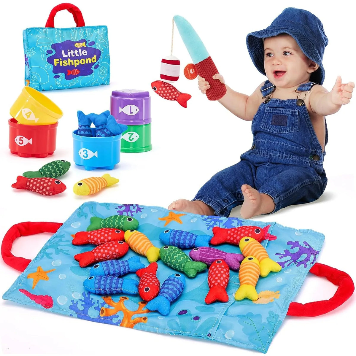 Montessori-Angelspiel – 22-teiliges Lernspiel für Farben & Zahlen 🎣🐠
