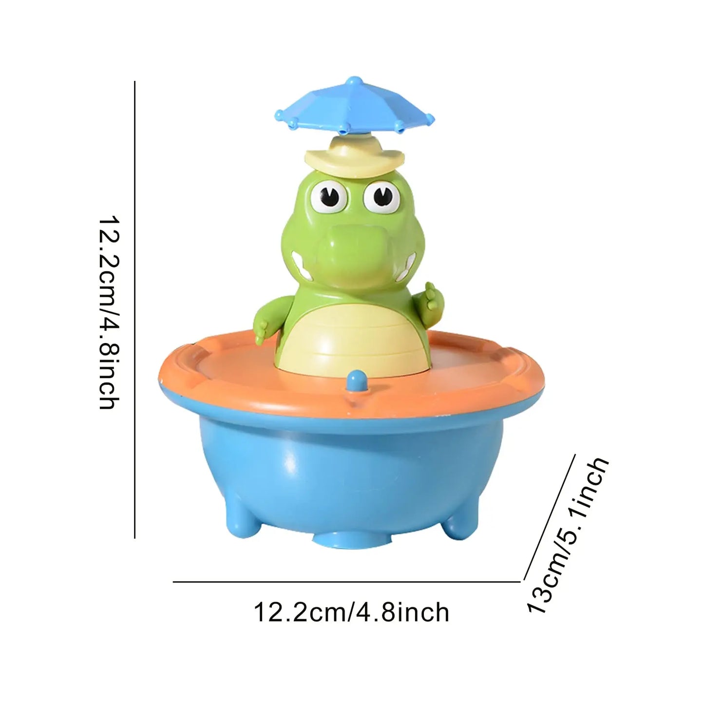 SplashGator LED Krokodil Badespielzeug – Schwimmendes Wasser-Sprühspielzeug für Kinder | Bade- & Poolspielzeug