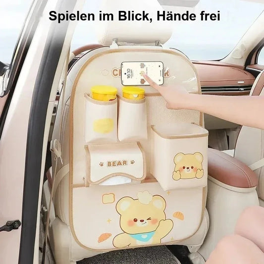 Süßer Tier-Rückenlehnen-Organizer fürs Auto – Stauraum für Kinder 🐻🚗✨