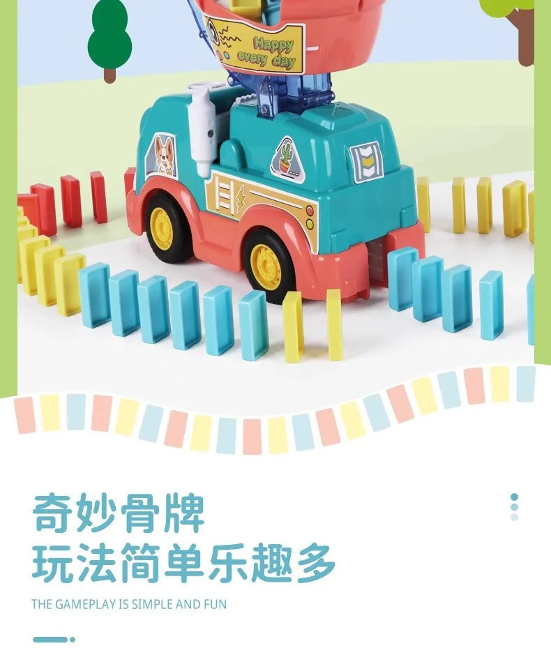 Elektrisches Domino Zug Set – 102 Teile
