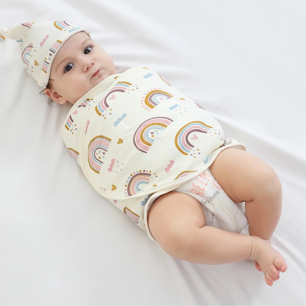 Weiches Baby-Pucktuch aus Baumwolle 🌿🤍