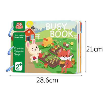 Busy Book for Kids: Animals & Numbers Learning Toy