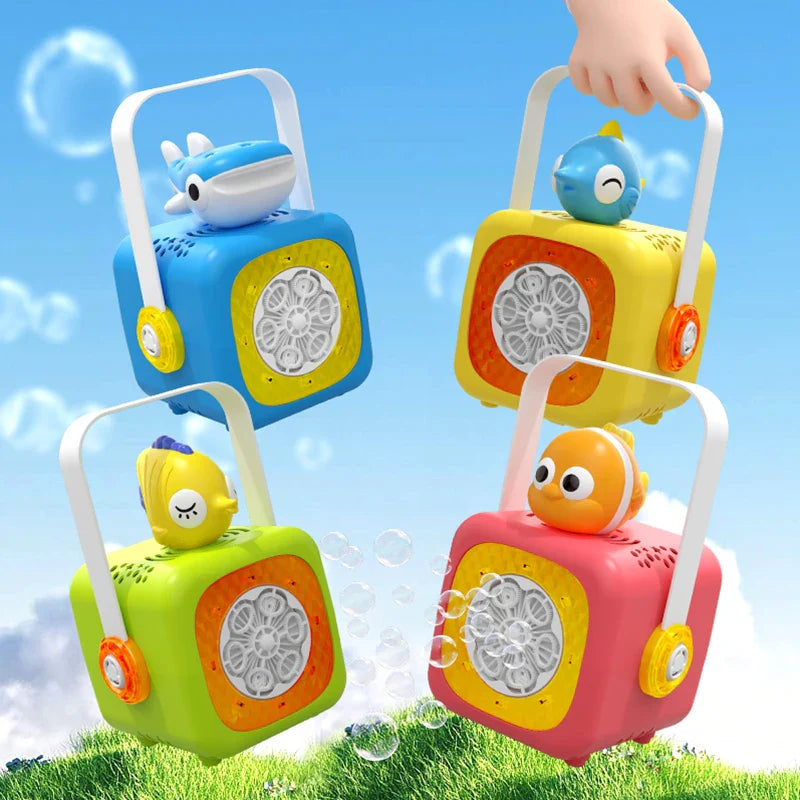 6-Hole Cartoon Fish Bubble Toy - Handheld Bubble Fun +