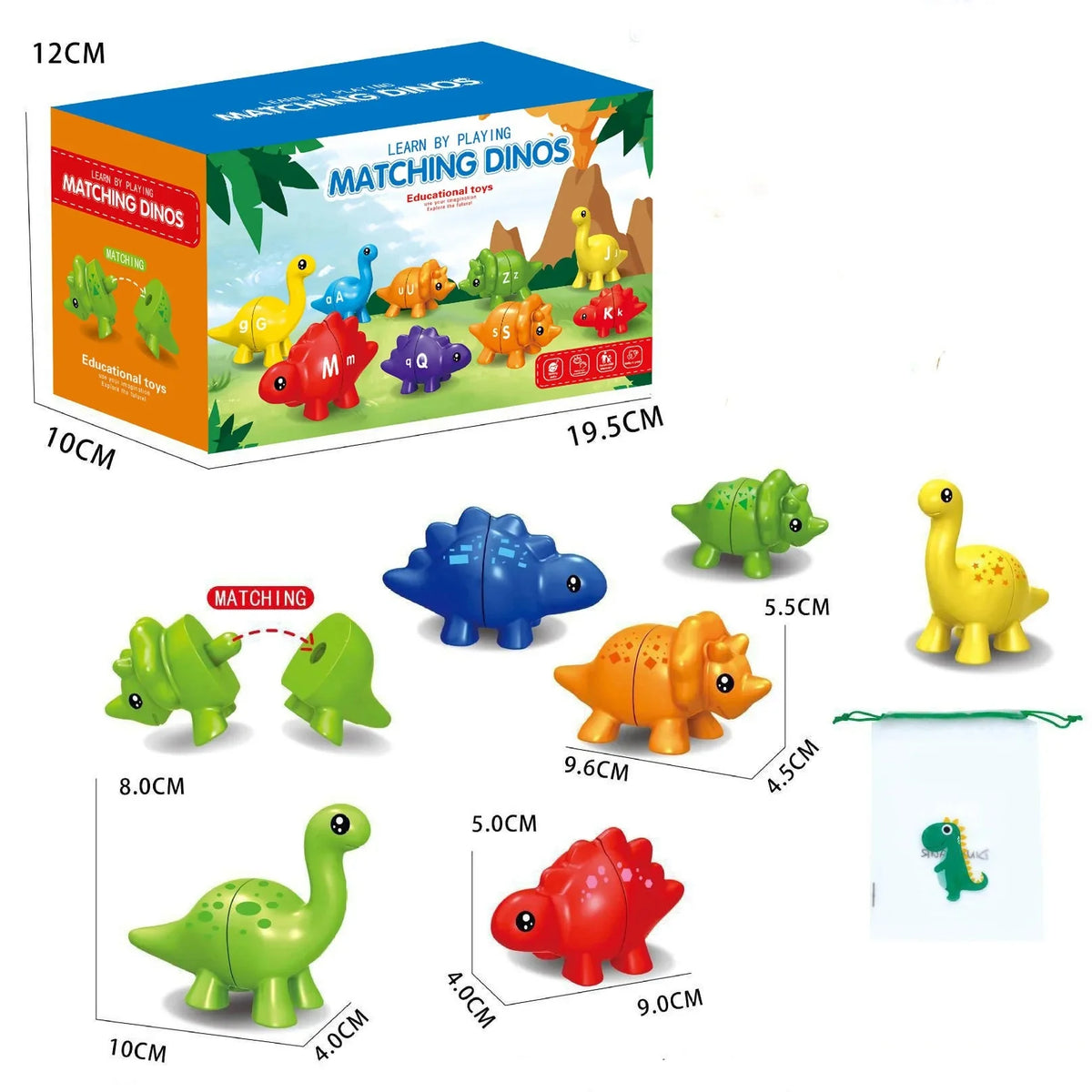 DinoZähl Zahlen- & Buchstaben-Zuordnungspuzzle