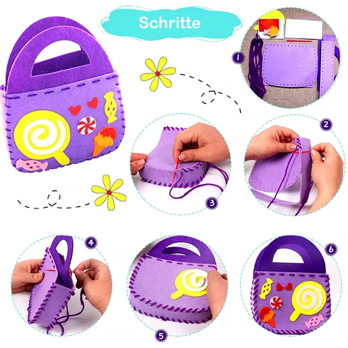 Mein erstes Filz-Nähset – 8 Bastelprojekte für Anfänger 🧵✨