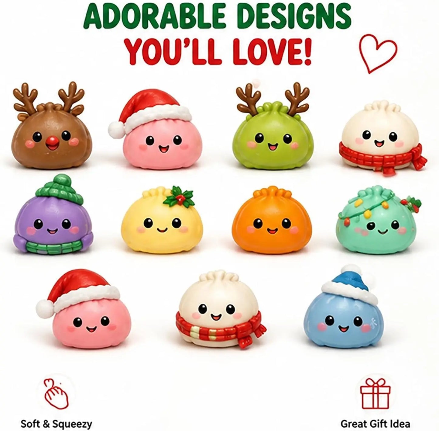 Weihnachtlicher Squishy-Adventskalender