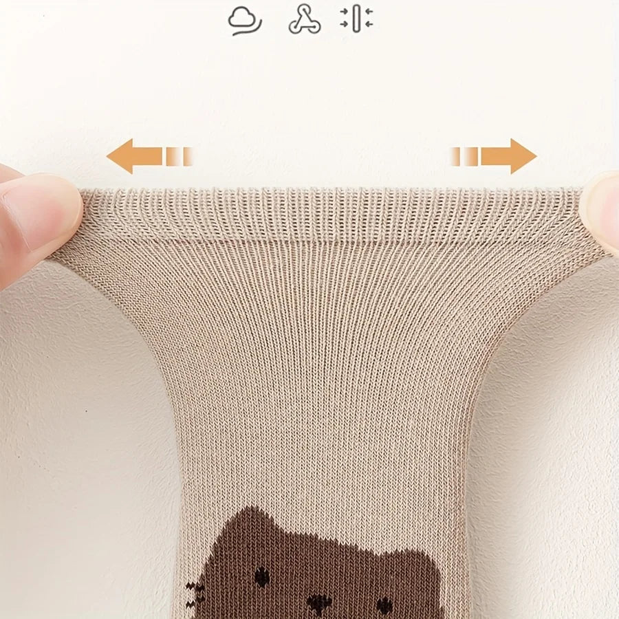 6 Paar rutschfeste Babysocken – süße Tiermotive 🐻🐰🦊