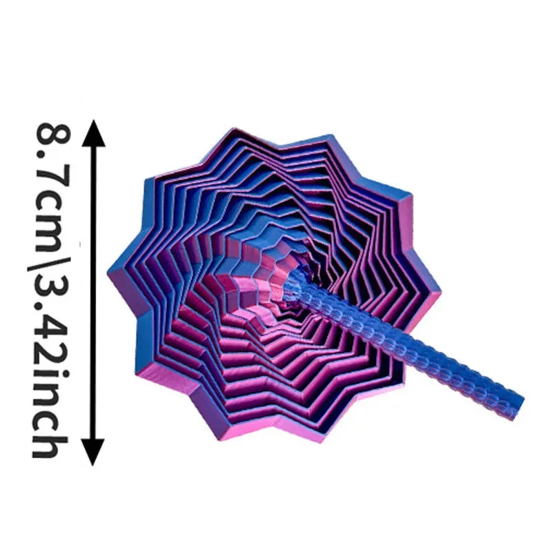 DrehGlanz – 3D-Regenbogen-Fidget-Spielzeug