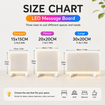 LED-Mal- & Nachrichtentafel aus Acryl für Kinder