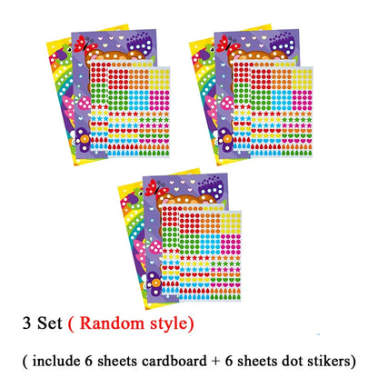 Funny Puzzle Dot Stickers – Cute Animal Mosaic Craft Set for Kids