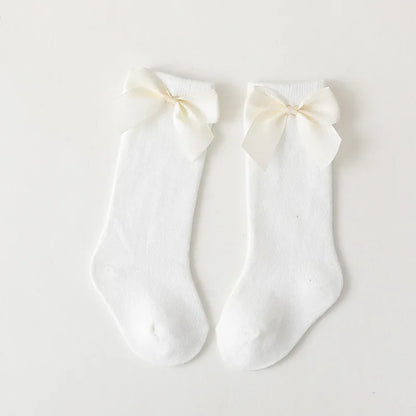 Baby Girls Socks – Spanish Style Bow Cotton Mesh Breathable Socks for Newborns