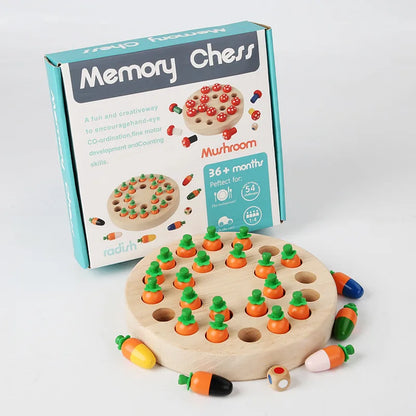 Holz-Memory-Spiel – Montessori-Lernspielzeug