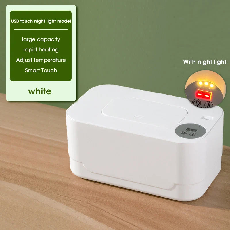 Baby Wipe Warmer – USB Charge Wet Towel Dispenser for Home and Car Use