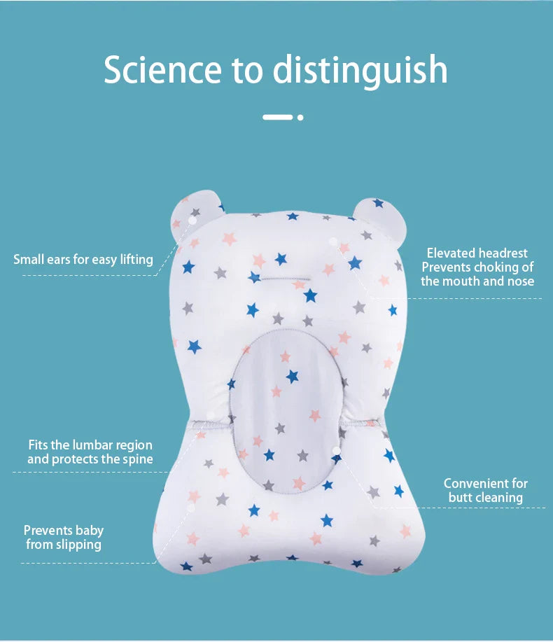 Baby Bath Support Pad – Adjustable Floating Bath Seat for Newborns
