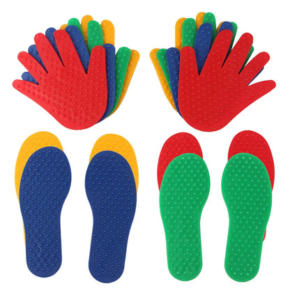 8-teiliges Hand- & Fuß-Koordinationsspiel – aktives Spiel für Kinder 🖐️🦶🌈