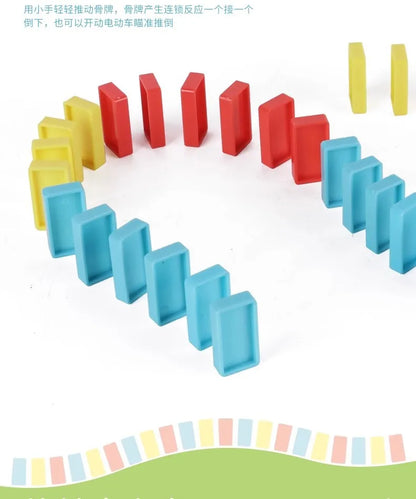Elektrisches Domino Zug Set – 102 Teile
