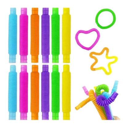 Leuchtende Pop-Tubes – Fidget-Spielzeug für die Sinne 🌈✨
