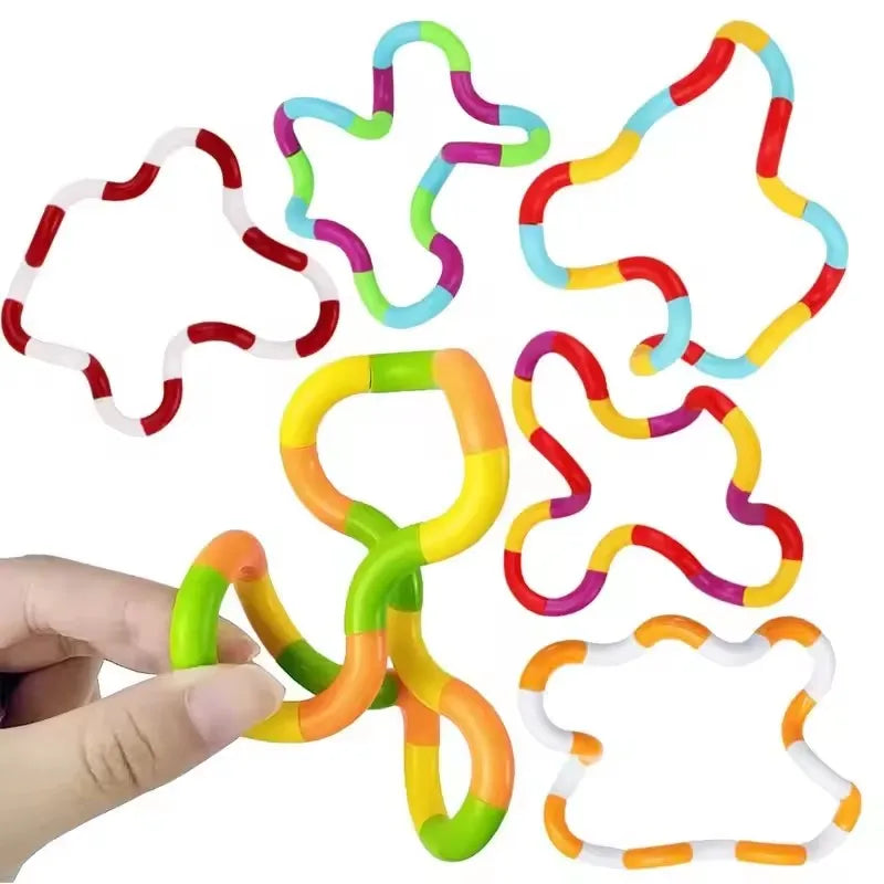 Regenbogen-Ringelschnur Fidget-Spielzeug (5er-Set)